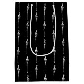 Muziek Motif Melting Treble Clef White en Black Medium Cadeauzakje (Achterkant)
