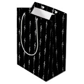 Muziek Motif Melting Treble Clef White en Black Medium Cadeauzakje (Achterkant Gekanteld)