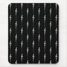 Muziek Motif Melting Treble Clef White en Black