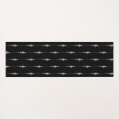 Muziek Motif Melting Treble Clef White en Black Yogamat (Achterkant (horizontaal))