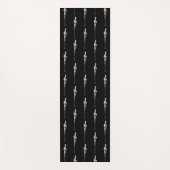 Muziek Motif Melting Treble Clef White en Black Yogamat (Voorkant)