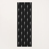 Muziek Motif Melting Treble Clef White en Black Yogamat (Achterkant)
