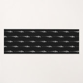 Muziek Motif Melting Treble Clef White en Black Yogamat (Voorkant (horizontaal))