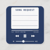 Muziek MP3-speler Blauw Trouwlied Aanvraag Informatiekaartje (Voorkant)