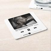 Muziek MP3-speler Wedding White Kartonnen Onderzetters (Schuin)