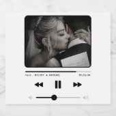 Muziek MP3-speler Wedding White Sparkling Wijnetiket (Enkel label)