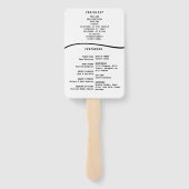 Muziek MP3-speler White Wedding Program Handwaaier (Achterkant)