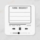 Muziek MP3-speler White Wedding Song Aanvraag Informatiekaartje (Voorkant)