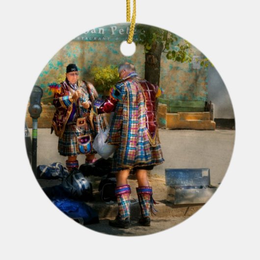 Muziek - Mummers voorbereiding Keramisch Ornament (Voorkant)