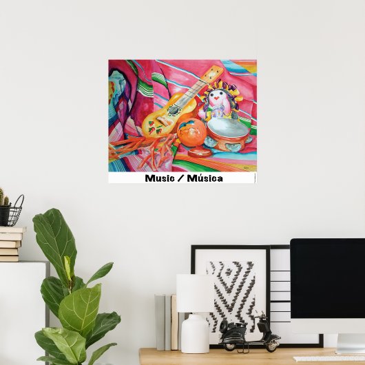 Muziek/Música Poster (Thuiskantoor)