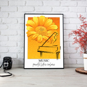 Muziek Muur Kunst Canvas Afdruk
