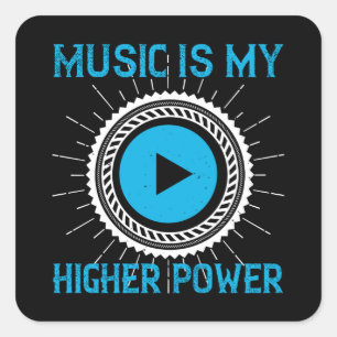 Muziek - Muziek is mijn hoogste kracht Vierkante Sticker