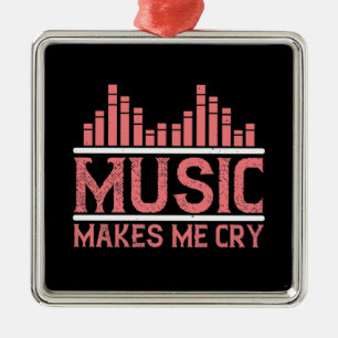 Muziek - Muziek maakt me droog Metalen Ornament