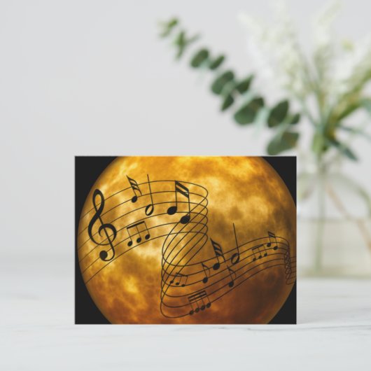 Muziek, muziek, muziek briefkaart (Staand voorkant)