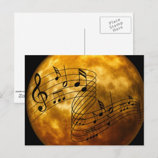Muziek, muziek, muziek briefkaart (Voorkant / Achterkant)