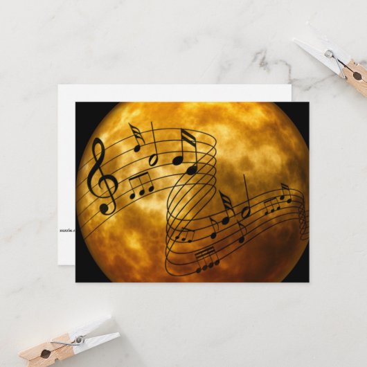 Muziek, muziek...populair design kaart (Voorkant / Achterkant in situ)
