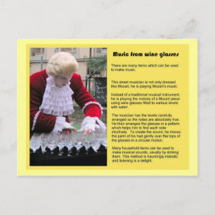 Muziek, muziek uit een wijnbril briefkaart