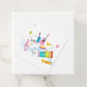 muziek, muziekinstrumenten drum kinder zingend bedankjes labels (In situ)