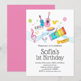 muziek, muziekinstrumenten drum kinder zingend kaart