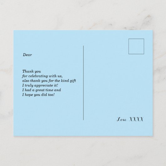 muziek , muziekinstrumenten trommel kinder bedankt uitnodiging briefkaart (Achterkant)