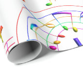 Muziek, muzieknoten cadeaupapier (Rol Hoek)