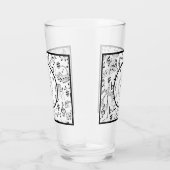 Muziek, muzieknoten glas (Rechts)