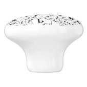 Muziek, muzieknoten keramische knop (Zijkant)