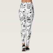 Muziek, muzieknoten leggings (Achterkant)