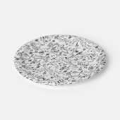 Muziek, muzieknoten papieren bordje (Gekanteld)