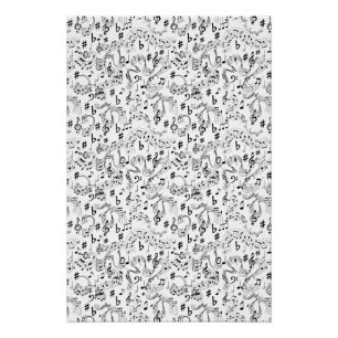 Muziek, muzieknoten perfect poster