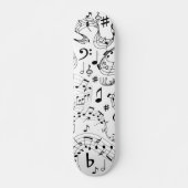 Muziek, muzieknoten persoonlijk skateboard (Voorkant)