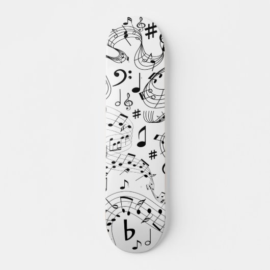 Muziek, muzieknoten persoonlijk skateboard (Voorkant)
