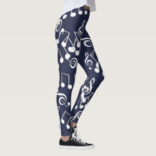 Muziek Muzieknoten Sleutel Patroon Leggings