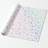 muziek, muzikaal, noot, melodie, zwart, geluid, sl cadeaupapier (Uitgerold)