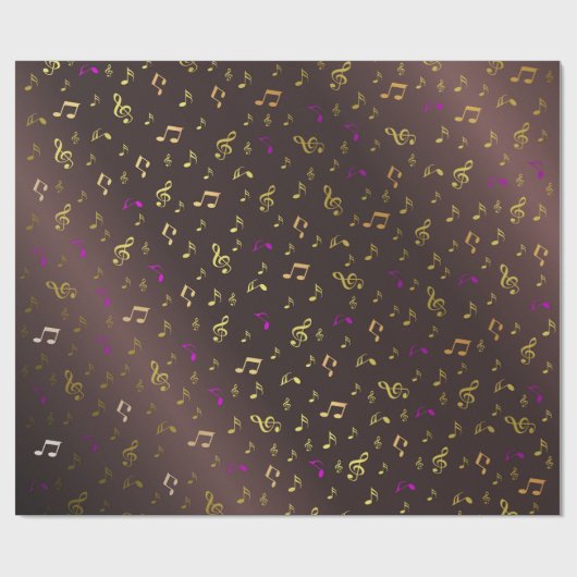 muziek, muzikaal, noot, melodie, zwart, geluid, sl cadeaupapier (Vlak)