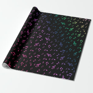 muziek, muzikaal, noot, melodie, zwart, geluid, sl cadeaupapier