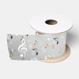 muziek, muzikaal, noot, wit, melodie, sleutel, gel satijnen lint