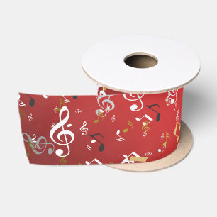 muziek, muzikaal, noot, wit, melodie, sleutel, gel satijnen lint