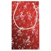 muziek, muzikaal, noot, wit, melodie, slim, geluid klein cadeauzakje (Achterkant)