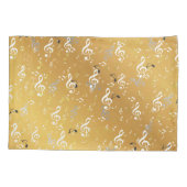 muziek, muzikaal, noot, wit, melodie, slim, geluid kussensloop (Achterkant)