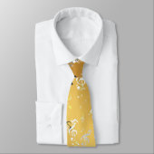 muziek, muzikaal, noot, wit, melodie, slim, geluid stropdas (Gebonden)