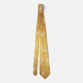 muziek, muzikaal, noot, wit, melodie, slim, geluid stropdas (Achterkant)