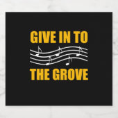 Muziek naar de grove sparkling wijnetiket (Enkel label)