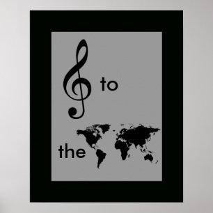 muziek naar de wereld , troebels poster