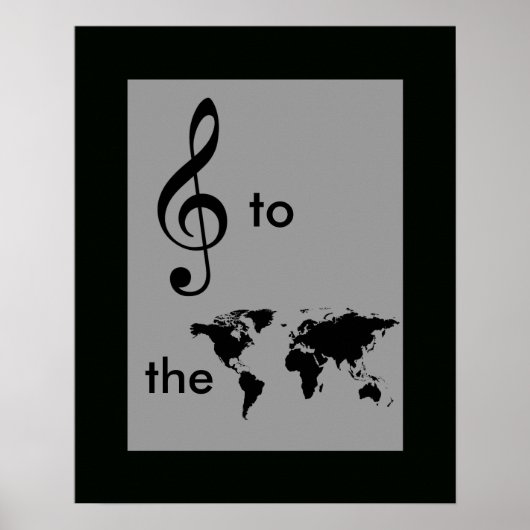 muziek naar de wereld , troebels poster (Voorkant)