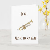 **MUZIEK NAAR MIJN EARS** BIRTHDAAGSE KAART (Gele Bloem)