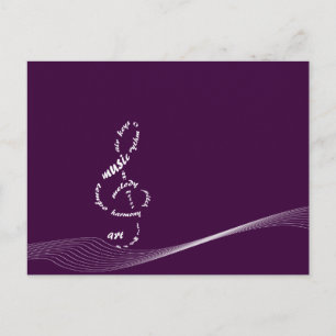 muziek naar mijn oren - witte treble briefkaart