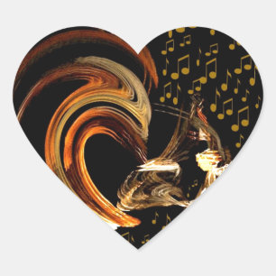 Muziek naar mijn Soul_ Hart Sticker