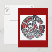 Muziek Native American Tribal Totem Briefkaart (Voorkant / Achterkant)