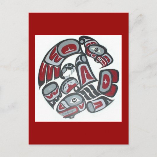 Muziek Native American Tribal Totem Briefkaart (Voorkant)